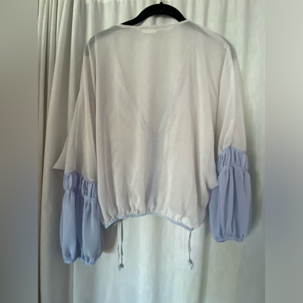 Free People Boho Periwinkle Blouse Size Woman’s XS (Runs Large) - Picture 5 of 7